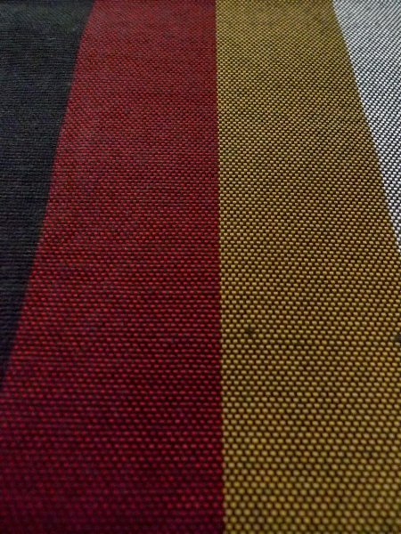 Photo7: O0208C Vintage Japanese Kimono   Multi Color HANHABA OBI half width sash Stripes Silk. (Grade B) (7)
