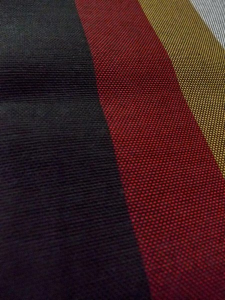 Photo8: O0208C Vintage Japanese Kimono   Multi Color HANHABA OBI half width sash Stripes Silk. (Grade B) (8)