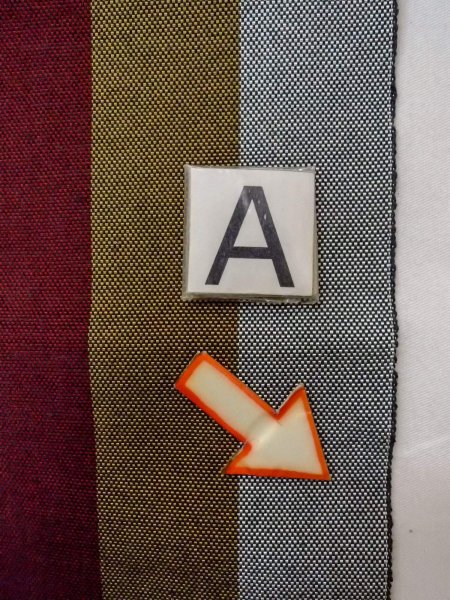Photo10: O0208C Vintage Japanese Kimono   Multi Color HANHABA OBI half width sash Stripes Silk. (Grade B) (10)