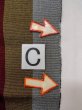 Photo12: O0208C Vintage Japanese Kimono   Multi Color HANHABA OBI half width sash Stripes Silk. (Grade B) (12)