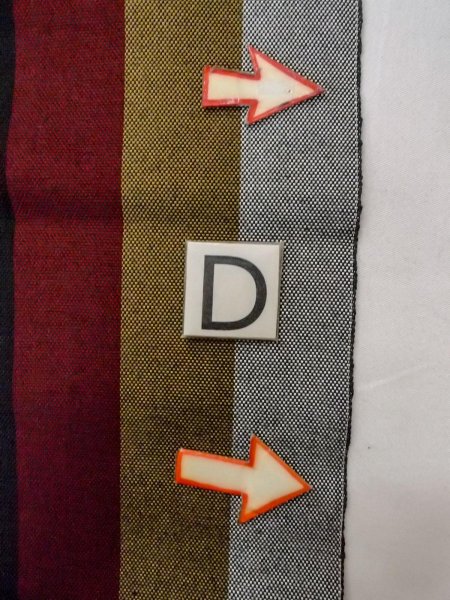 Photo13: O0208C Vintage Japanese Kimono   Multi Color HANHABA OBI half width sash Stripes Silk. (Grade B) (13)