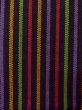 Photo3: O0208E Vintage Japanese Kimono   Multi Color HANHABA OBI half width sash Stripes Wool. (Grade B) (3)