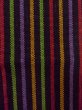 Photo4: O0208E Vintage Japanese Kimono   Multi Color HANHABA OBI half width sash Stripes Wool. (Grade B) (4)