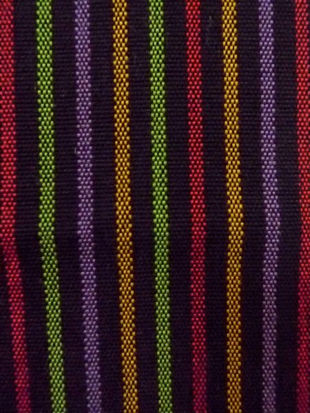 Photo4: O0208E Vintage Japanese Kimono   Multi Color HANHABA OBI half width sash Stripes Wool. (Grade B) (4)