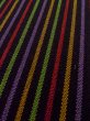 Photo5: O0208E Vintage Japanese Kimono   Multi Color HANHABA OBI half width sash Stripes Wool. (Grade B) (5)