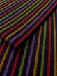 Photo7: O0208E Vintage Japanese Kimono   Multi Color HANHABA OBI half width sash Stripes Wool. (Grade B) (7)