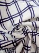 Photo11: O0218A Vintage Japanese kimono   White YUKATA summer(made in Japan) for women / Cotton. Flower,   (Grade C) (11)