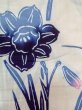Photo7: O0218B Vintage Japanese kimono   White Pour Dyed Yukata for women / Cotton. Autumn bellflower   (Grade C) (7)