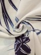 Photo11: O0218B Vintage Japanese kimono   White Pour Dyed Yukata for women / Cotton. Autumn bellflower   (Grade C) (11)