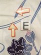 Photo18: O0218B Vintage Japanese kimono   White Pour Dyed Yukata for women / Cotton. Autumn bellflower   (Grade C) (18)