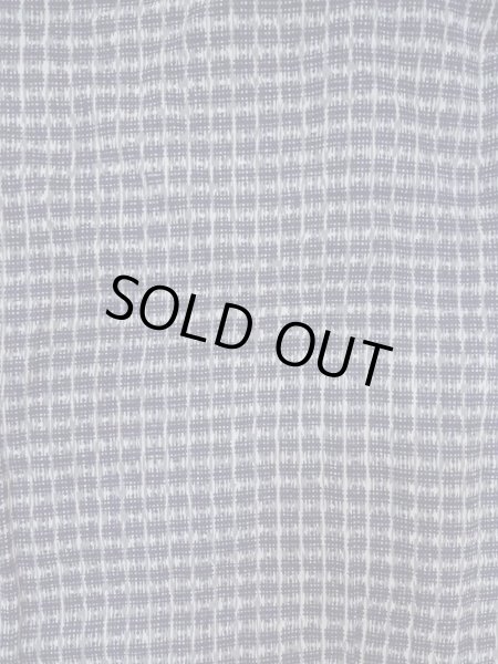 Photo3: O0218C Vintage Japanese kimono  Bluish Gray Men's Yukata for men / Cotton. Parallel Cross   (Grade C) (3)