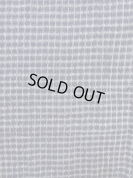 Photo4: O0218C Vintage Japanese kimono  Bluish Gray Men's Yukata for men / Cotton. Parallel Cross   (Grade C) (4)