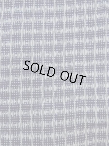 Photo5: O0218C Vintage Japanese kimono  Bluish Gray Men's Yukata for men / Cotton. Parallel Cross   (Grade C) (5)