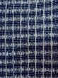 Photo6: O0218C Vintage Japanese kimono  Bluish Gray Men's Yukata for men / Cotton. Parallel Cross   (Grade C) (6)