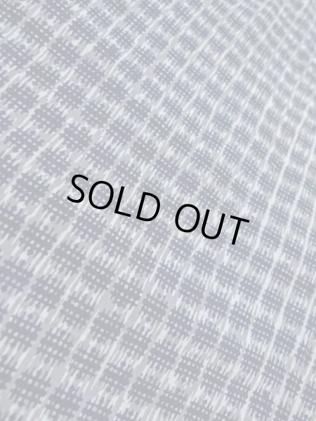 Photo7: O0218C Vintage Japanese kimono  Bluish Gray Men's Yukata for men / Cotton. Parallel Cross   (Grade C) (7)