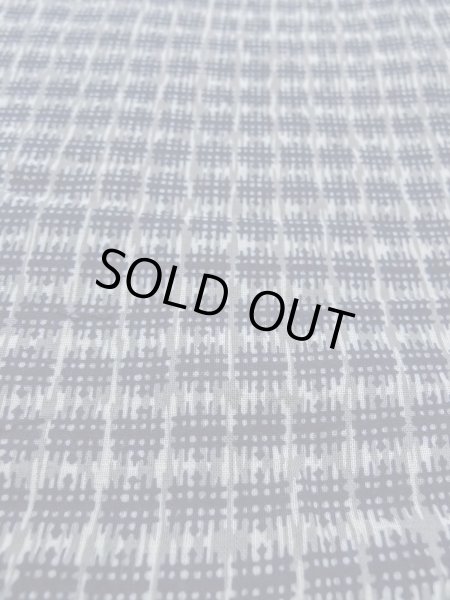 Photo9: O0218C Vintage Japanese kimono  Bluish Gray Men's Yukata for men / Cotton. Parallel Cross   (Grade C) (9)