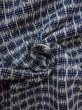 Photo10: O0218C Vintage Japanese kimono  Bluish Gray Men's Yukata for men / Cotton. Parallel Cross   (Grade C) (10)