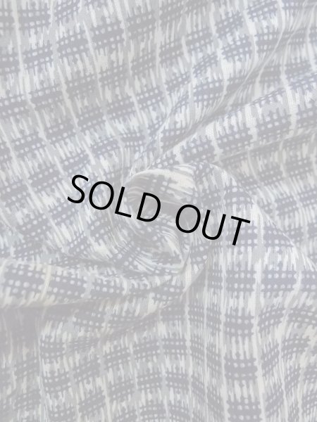 Photo10: O0218C Vintage Japanese kimono  Bluish Gray Men's Yukata for men / Cotton. Parallel Cross   (Grade C) (10)