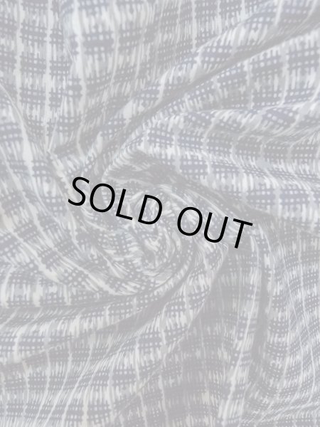 Photo11: O0218C Vintage Japanese kimono  Bluish Gray Men's Yukata for men / Cotton. Parallel Cross   (Grade C) (11)