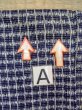 Photo13: O0218C Vintage Japanese kimono  Bluish Gray Men's Yukata for men / Cotton. Parallel Cross   (Grade C) (13)