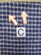 Photo15: O0218C Vintage Japanese kimono  Bluish Gray Men's Yukata for men / Cotton. Parallel Cross   (Grade C) (15)
