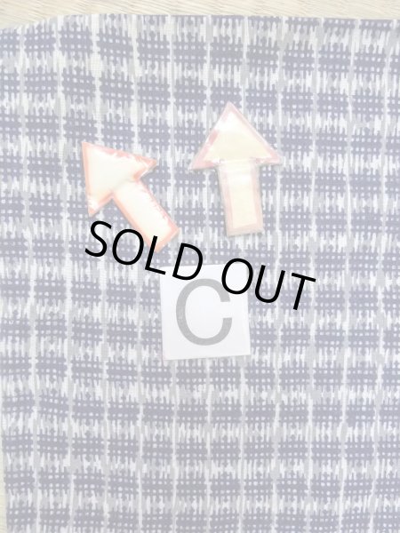 Photo15: O0218C Vintage Japanese kimono  Bluish Gray Men's Yukata for men / Cotton. Parallel Cross   (Grade C) (15)