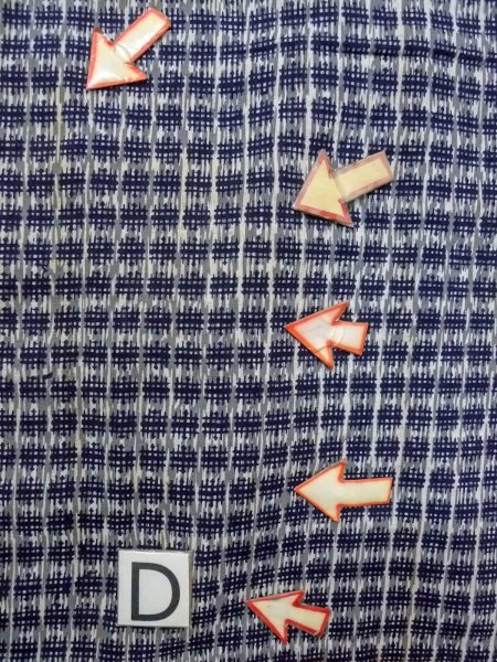 Photo16: O0218C Vintage Japanese kimono  Bluish Gray Men's Yukata for men / Cotton. Parallel Cross   (Grade C) (16)