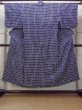 Photo1: O0218D Vintage Japanese kimono  Dark Indigo Blue YUKATA summer(made in Japan) for women / Cotton. Plaid Checks   (Grade C) (1)