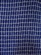 Photo3: O0218D Vintage Japanese kimono  Dark Indigo Blue YUKATA summer(made in Japan) for women / Cotton. Plaid Checks   (Grade C) (3)