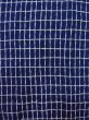 Photo4: O0218D Vintage Japanese kimono  Dark Indigo Blue YUKATA summer(made in Japan) for women / Cotton. Plaid Checks   (Grade C) (4)
