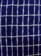 Photo5: O0218D Vintage Japanese kimono  Dark Indigo Blue YUKATA summer(made in Japan) for women / Cotton. Plaid Checks   (Grade C) (5)