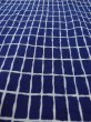 Photo10: O0218D Vintage Japanese kimono  Dark Indigo Blue YUKATA summer(made in Japan) for women / Cotton. Plaid Checks   (Grade C) (10)