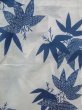 Photo4: O0218E Vintage Japanese kimono   White YUKATA summer(made in Japan) for women / Cotton. Flower,   (Grade C) (4)
