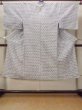 Photo1: O0218F Vintage Japanese kimono   White Men's Yukata for men / Cotton. Diamond-shaped flowers Stains all over.  (Grade D) (1)