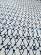 Photo10: O0218F Vintage Japanese kimono   White Men's Yukata for men / Cotton. Diamond-shaped flowers Stains all over.  (Grade D) (10)