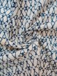 Photo11: O0218F Vintage Japanese kimono   White Men's Yukata for men / Cotton. Diamond-shaped flowers Stains all over.  (Grade D) (11)