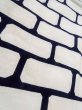 Photo9: O0218H Vintage Japanese kimono   White YUKATA summer(made in Japan) for women / Cotton. Geometrical pattern   (Grade D) (9)