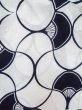 Photo3: O0218I Vintage Japanese kimono   White YUKATA summer(made in Japan) for women / Cotton. Folding fan   (Grade C) (3)