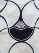 Photo5: O0218I Vintage Japanese kimono   White YUKATA summer(made in Japan) for women / Cotton. Folding fan   (Grade C) (5)