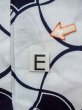 Photo18: O0218I Vintage Japanese kimono   White YUKATA summer(made in Japan) for women / Cotton. Folding fan   (Grade C) (18)