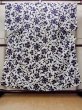 Photo1: O0218J Vintage Japanese kimono   White YUKATA summer(made in Japan) for women / Cotton. Flower,   (Grade C) (1)