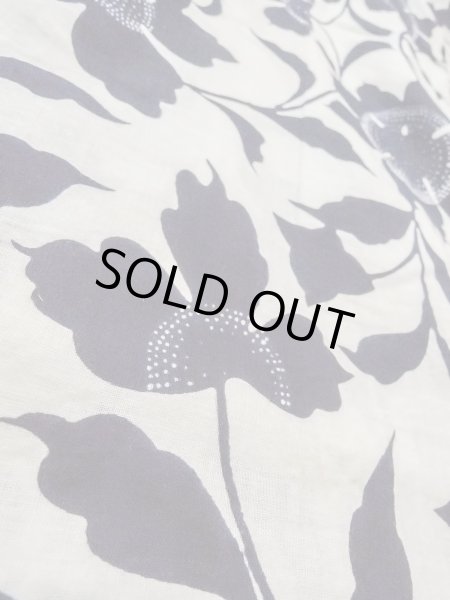 Photo10: O0218J Vintage Japanese kimono   White YUKATA summer(made in Japan) for women / Cotton. Flower,   (Grade C) (10)