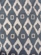 Photo4: O0218K Vintage Japanese kimono   Gray YUKATA summer(made in Japan) for women / Cotton. Geometrical pattern,   (Grade C) (4)