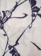 Photo3: O0218L Vintage Japanese kimono   Off White YUKATA summer(made in Japan) for women / Cotton/hemp Chrysanthemum,   (Grade C) (3)