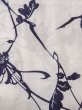 Photo4: O0218L Vintage Japanese kimono   Off White YUKATA summer(made in Japan) for women / Cotton/hemp Chrysanthemum,   (Grade C) (4)
