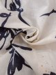 Photo11: O0218L Vintage Japanese kimono   Off White YUKATA summer(made in Japan) for women / Cotton/hemp Chrysanthemum,   (Grade C) (11)