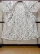 Photo2: O0218M Vintage Japanese kimono  Light Beige YUKATA summer(made in Japan) for women / Cotton. Peony,   (Grade C) (2)