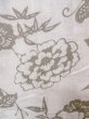 Photo5: O0218M Vintage Japanese kimono  Light Beige YUKATA summer(made in Japan) for women / Cotton. Peony,   (Grade C) (5)