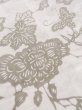 Photo10: O0218M Vintage Japanese kimono  Light Beige YUKATA summer(made in Japan) for women / Cotton. Peony,   (Grade C) (10)