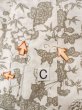 Photo16: O0218M Vintage Japanese kimono  Light Beige YUKATA summer(made in Japan) for women / Cotton. Peony,   (Grade C) (16)